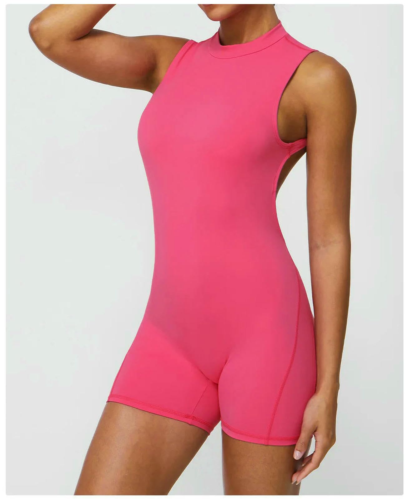 Shapewear Sexy Back V Jumpsuits damski dres zestaw do jogi jednoczęściowy fitness trening kombinezon odzież sportowa zestaw gimnastyczny-czarny-M