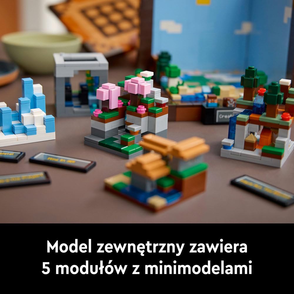 LEGO Minecraft Stół warsztatowy, Zestaw dla Dorosłych Fanów z Okazji 15-lecia Powstania Gry, Zawiera 8 Postaci, w tym: Steve, Alex i Moby, Pomysł na Prezent dla Gracza, dla Mężczyzny i Kobiety, 21265