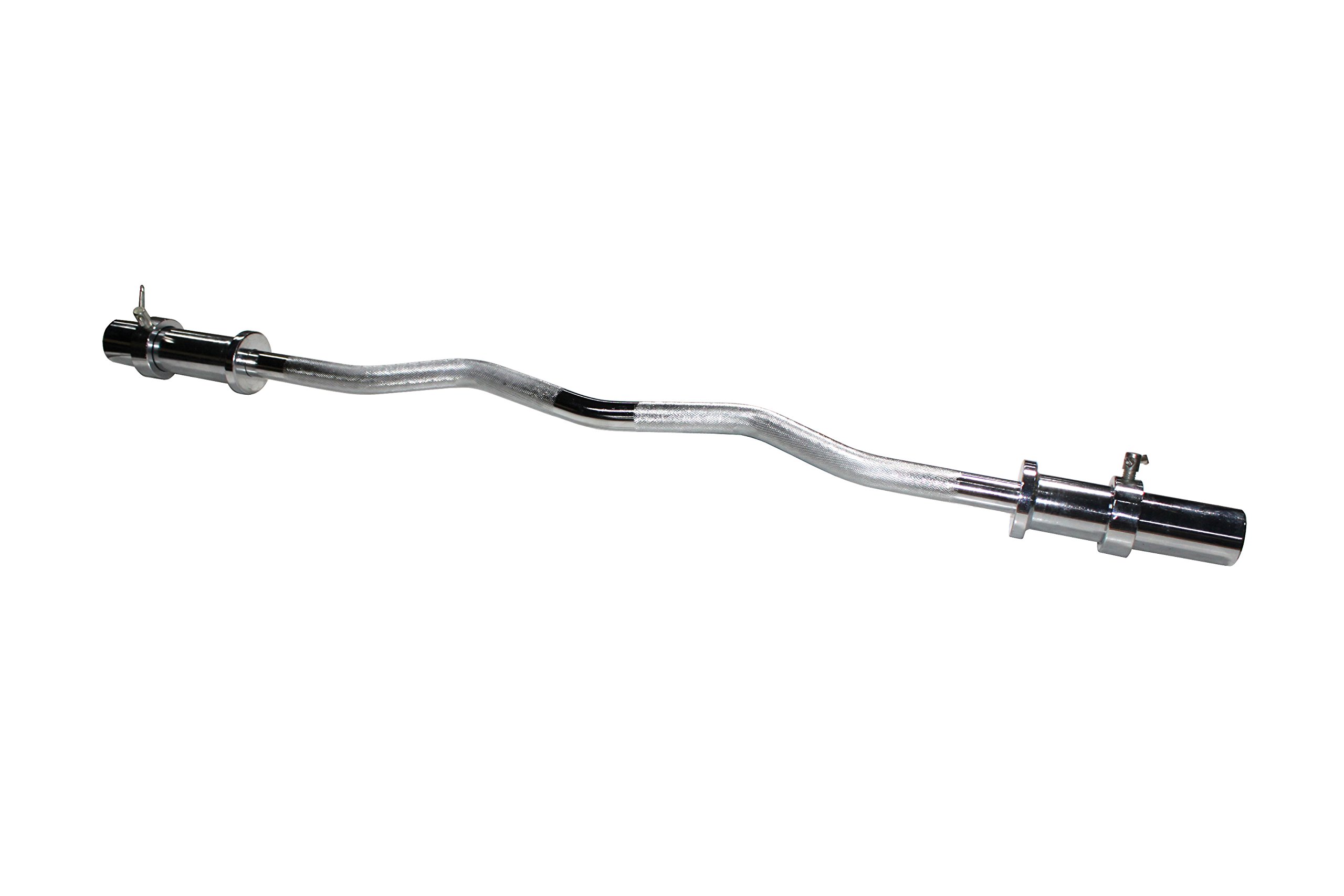 Ader Gym Olympic 47-Inch EZ Curl Bar With Collars OZ-47S