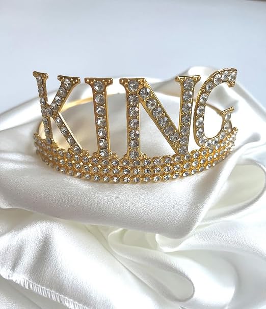 Geburtstag Tiara & Schärpe Set Für Männer – „Birthday King“ Mit Glitzer-Krone, Perfekt Für Partys
