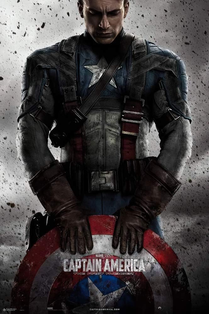 POSTER STOP ONLINE Captain America: The First Avenger - Movie Poster (Captain Solo With Shield - Teaser) (Size: 24" x 36")