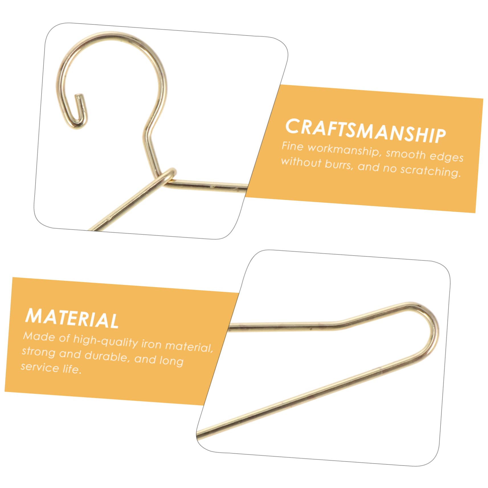 BCOATH 20 Pcs Mini Doll Hanger Set Metal Doll Clothing Rack for Outfits Storage