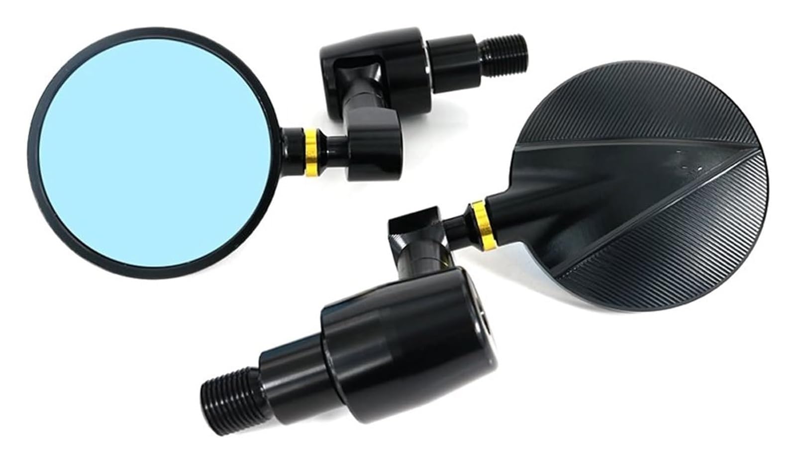 Motocicleta para Yamaha XSR 900 2016-2021 700 2018-2022 Accesorios De Motocicleta Barra Mango CNC Espejos Retrovisores Laterales Espejo Extremo Espejo Retrovisor(Oro)