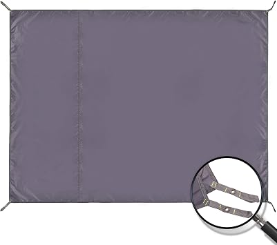 REDCAMP Large Waterproof Camping Tarp Lightweight Multifunctional Insulated Tent for Footprint Camping Hiking Backpacking Grey 106"x83"