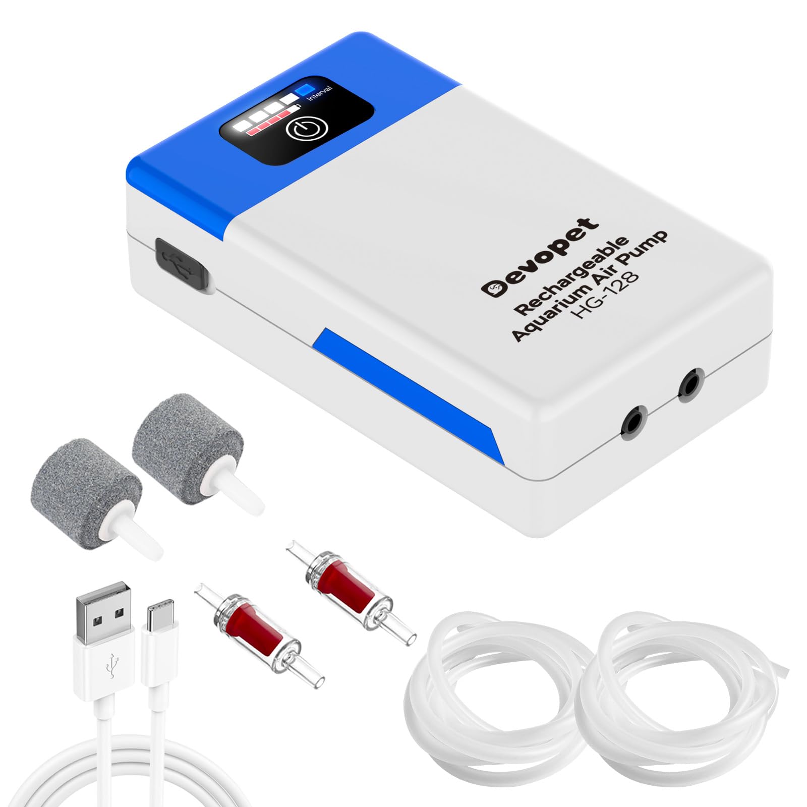 A6014 Pompe à air portable alimentée par piles pour aquarium
