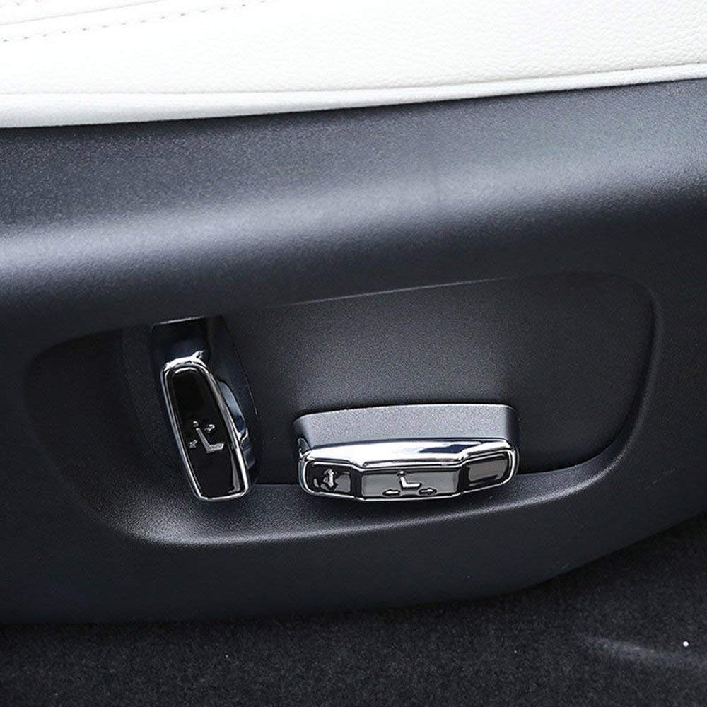 LLKUANG for Jaguar XE/XF F-Pace 4 PCS/Set ABS Seat Adjustment Button Cover Trim for and Rover Discovery Sport EVOQUE Vogue Velar