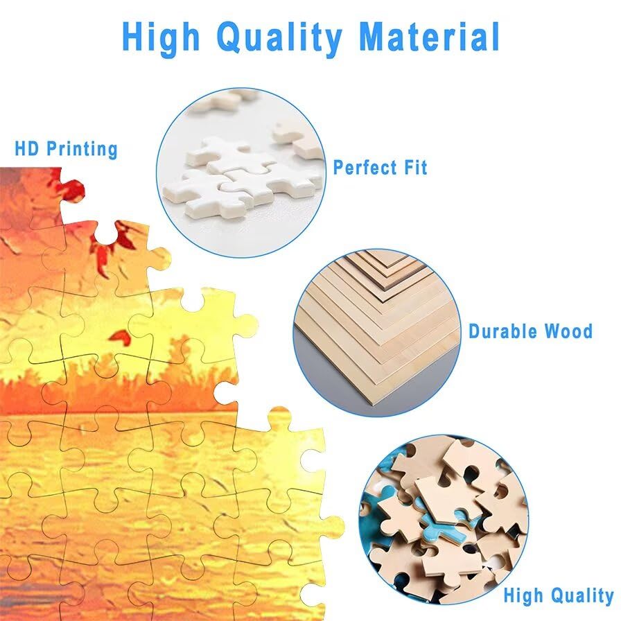 Puzzle 1500 Piezas Otoño para Adultos, Puzzle Paisajes de Madera con Caja Regalo para Adultos, Rompecabezas Desafiante para Toda la Familia, Rompecabezas para Regalo Mujer, Home Decoration, -5275