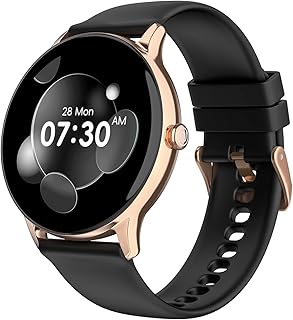 Noise Twist Go Smart Watch 1.39" Display, TruSyncᵀᴹ BT Calling, Glossy Metal Finish, 150+ Watch Faces, IP68, Sleep Tracking, 100+ Sports Modes, Smart Watch for Men and Women (Midnight Gold)