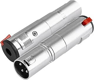 MX 3 Pin XLR Microphone pin Pure Copper Nickel Plated for High Conductivity microphone (3-Pin XLR Male to 1/4" Female, Pac...