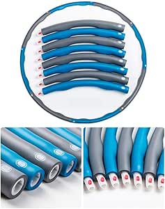 Novelty Hoop 8 avtagbara sektioner lämpliga för vuxna barn ringar för fitness gym viktminskning/magformning/hem/kontor