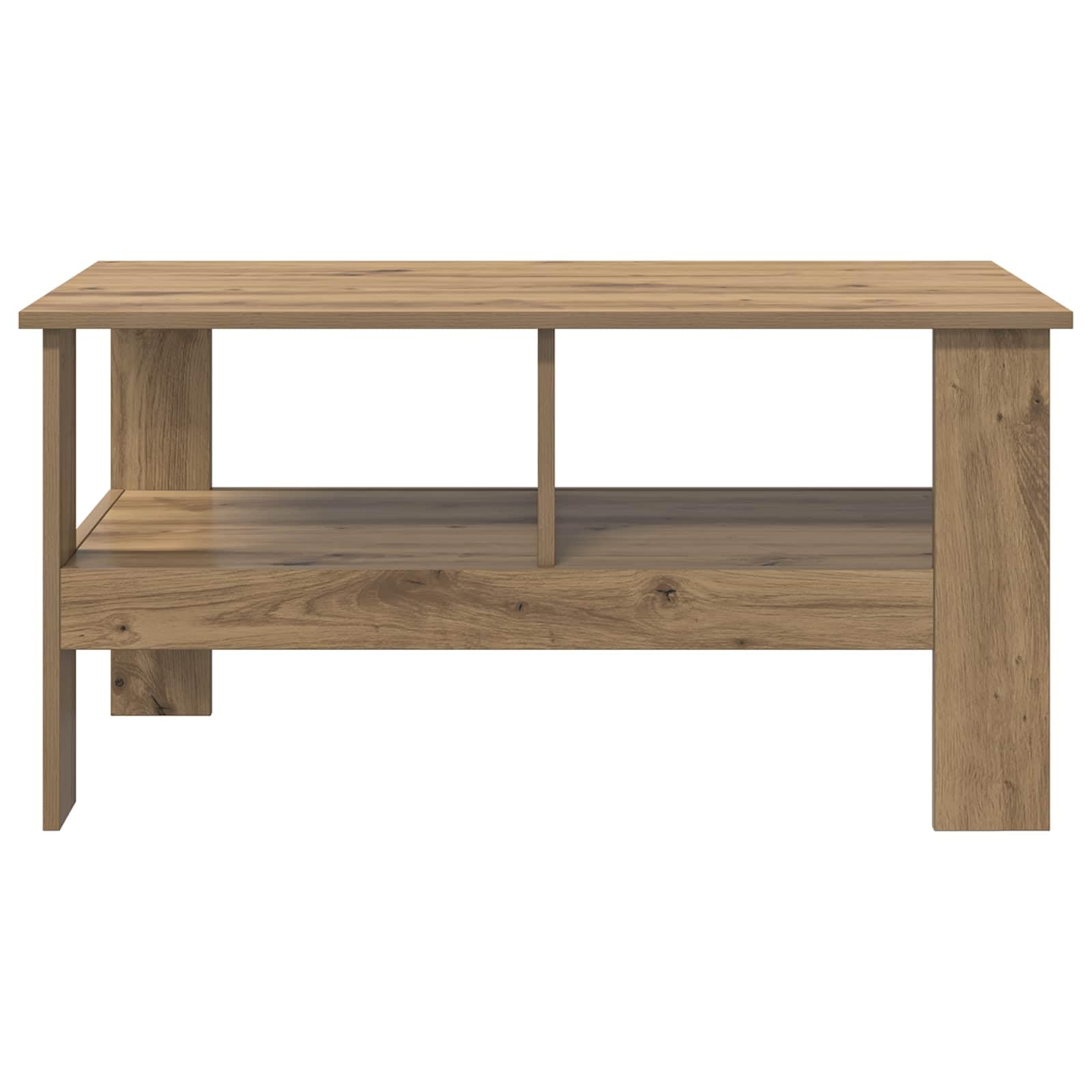 vidaXL Mesa de Café Roble Artisan 90 x 50 x 45 cm Madera de ingeniería