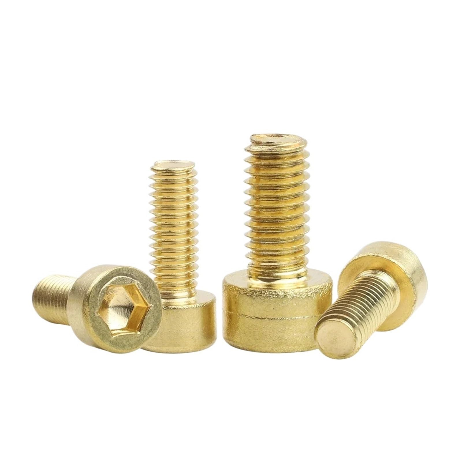 2-20pcs Brass Head Screw M3 M4 M5 M6 M8 Hexagon Hex Socket Cap Bolt DIN912(30mm,M4 10pcs)