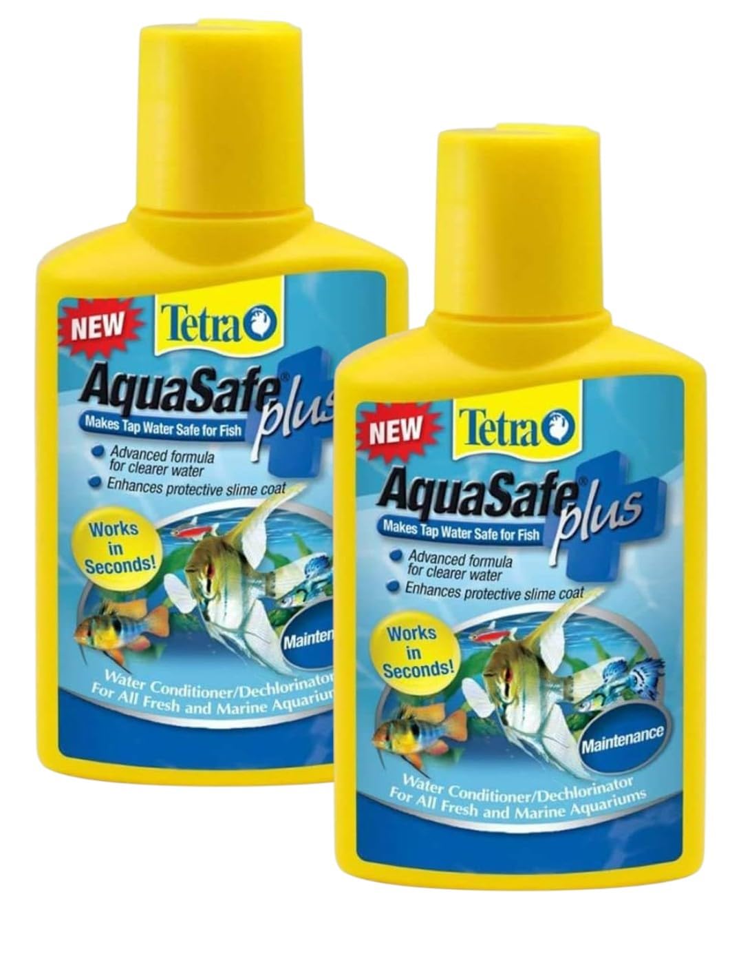 (2) Tetra Aquasafe Plus 16.9oz. 33.8oz.
