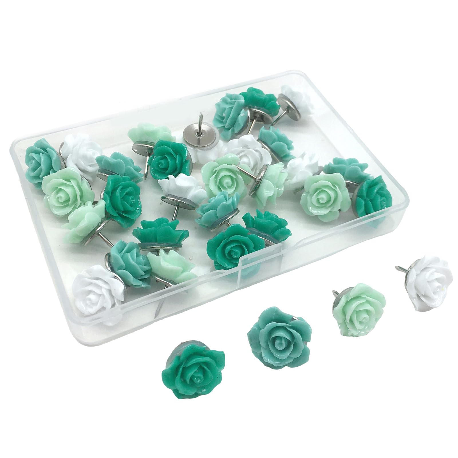 Pins Thumb Tacks Decorative Colorful Flower Push Pins Rose Push Pin Bulletin Board Tacks for Cork Home Cork Pushpins