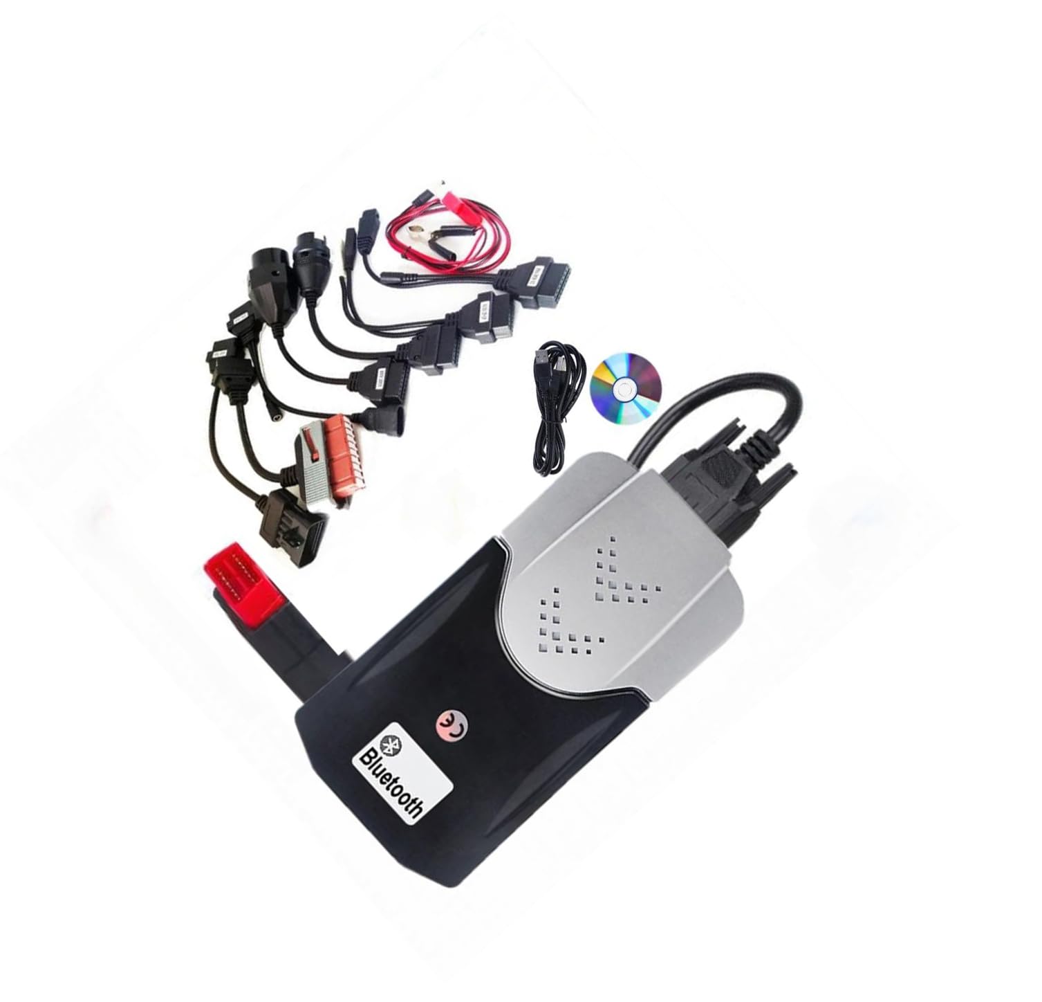 2020 23 Tnesf Orpdc VD150 VD TCS OBD2 PKW LKW Diagnose Interface Tool 2021.11 OBD-II Diagnosewerkzeuge Auto-Scanner Zubehör mit OBD2 Verbindungskabel (Scanner mit Autokabeln)