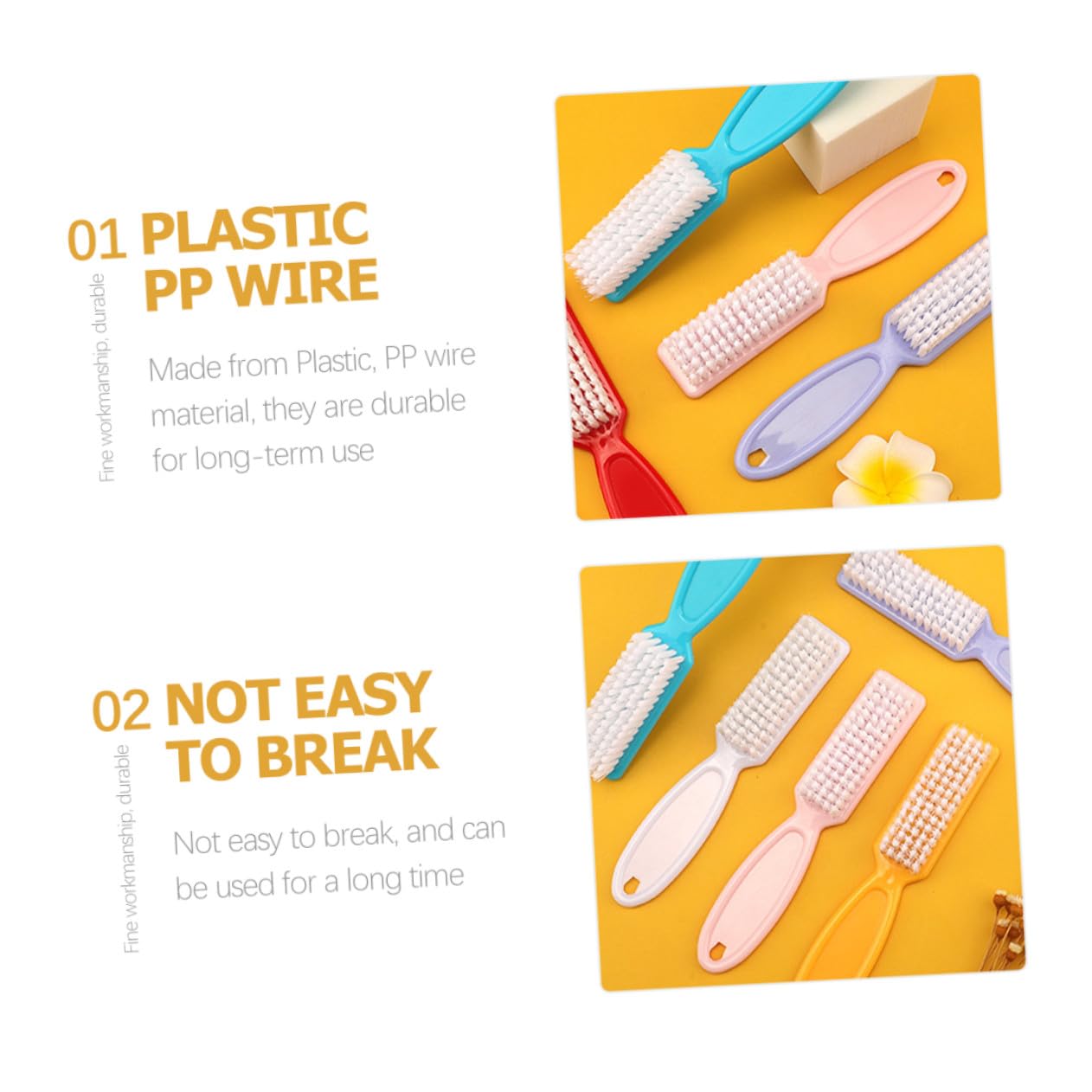 Homoyoyo 24piezas Cepillos para Herramienta de Limpieza de Uñas para Salón de Manicura Cepillo Multifuncional Agarre Manual para Limpieza de Uñas Casera