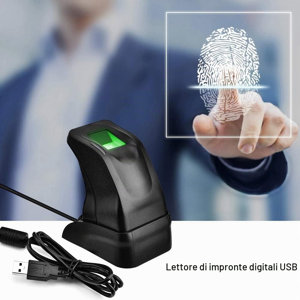 ZK4500 USB Fingerprint, Scanner Sensor Collection Lucchetto Rosso con Lettore Industriale per Computer PC Home Office