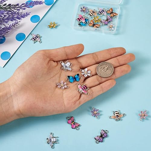 Vista 86 de Cheriswelry 30 dijes de aleación de cono de pino y ardilla, chapados en oro claro, con forma de cono de pino y ardilla, adornos colgantes de 0.47 a