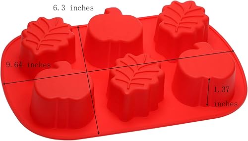 Miniatura 2 de Moldes de silicona de hoja de calabaza, molde de jabón de gelatina de chocolate para pastel, moldes para hornear, molde de forma de hojas de