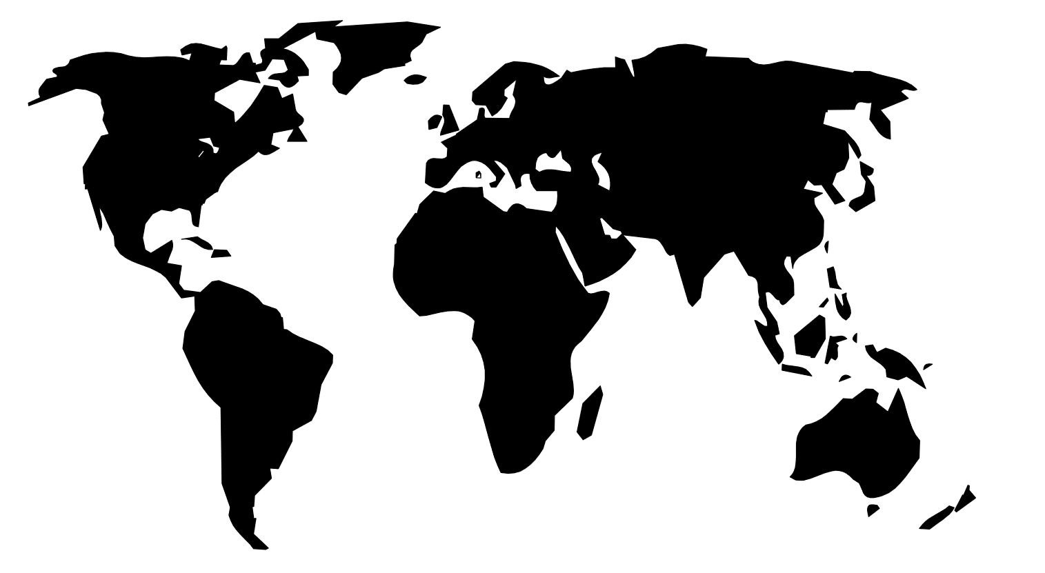 Sticker carte du monde XL finition haute précision pour mur et camping-car