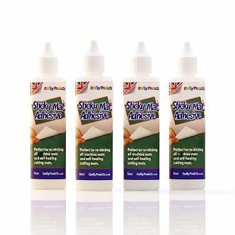 4 x Sticky Mat Adhesive Tacky Glue for Cutting Mats and Crafting Gyro-Cut Compatible with CRICUT - Pack of 4 Bottles