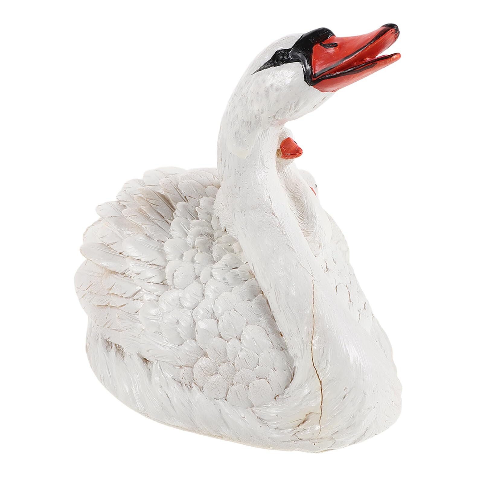 Figurine de cygne flottant en résine blanche pour décoration d'étang de jardin extérieur