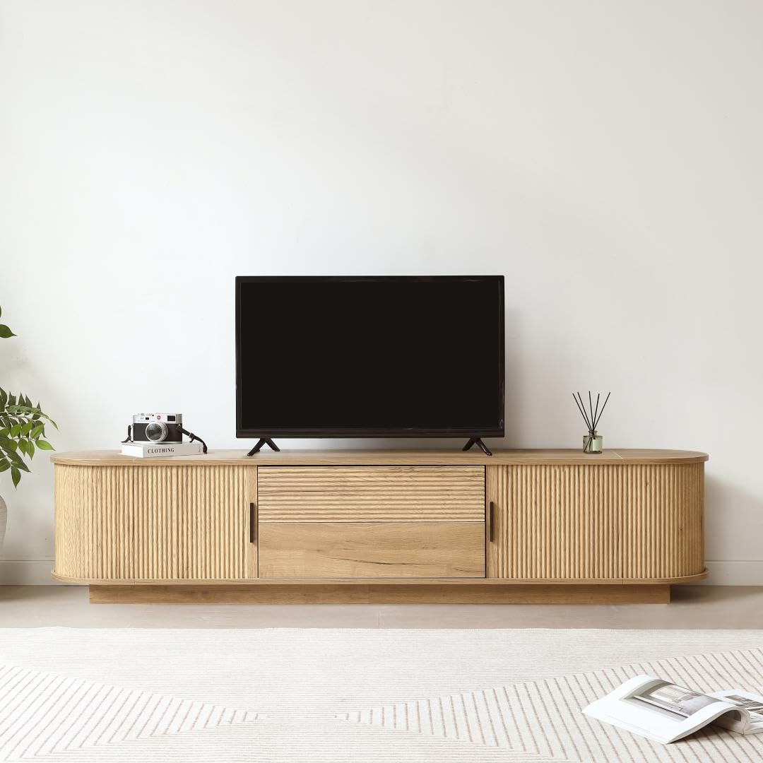 木製テレビ台 幅180cm ローボード 引出し収納 ロータイプ ナチュラル Amazon.co.jp: 【幅180cm】 テレビ台 ローボード 収納 木製 テレビ