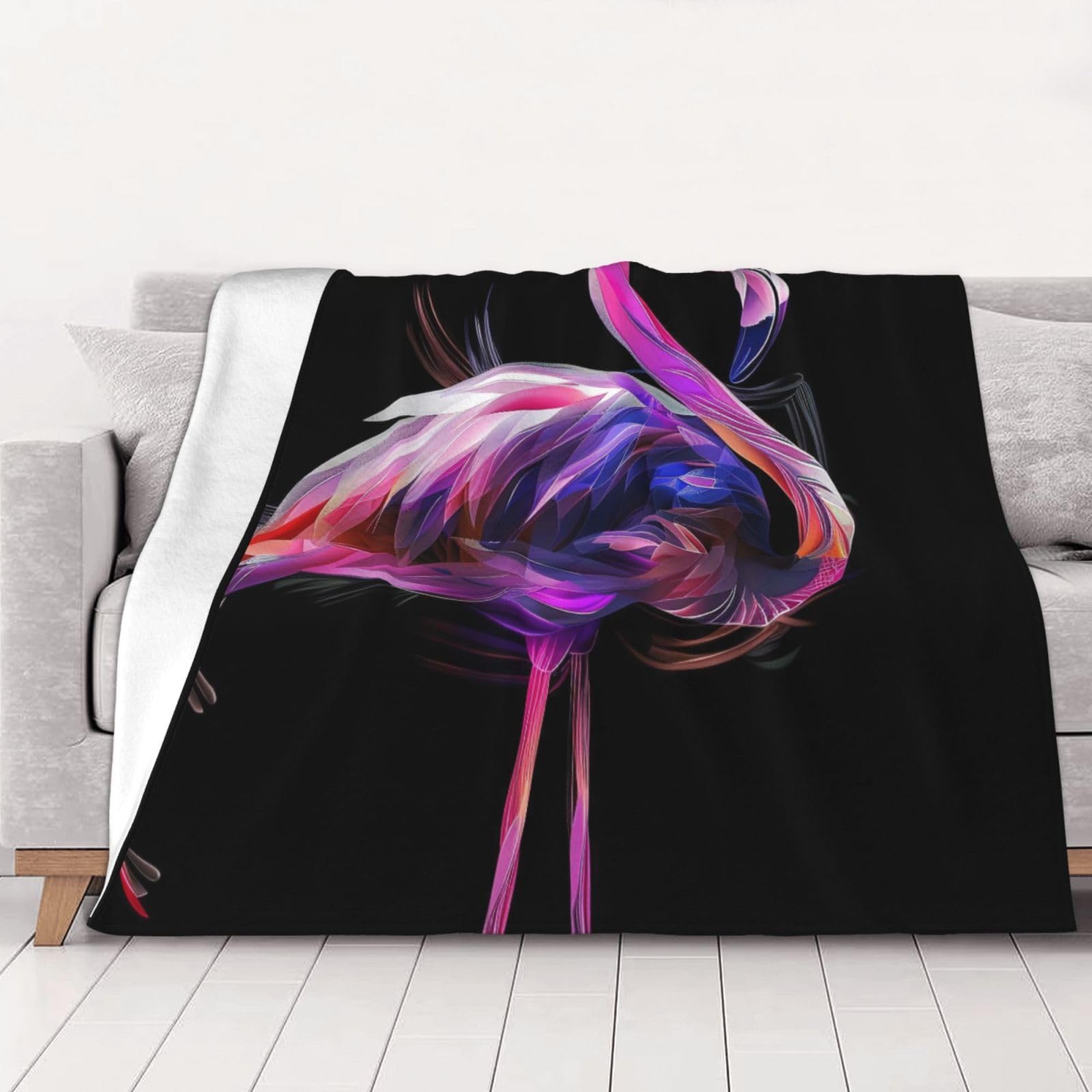 Couverture en flanelle flamant rose contre le froid nocturne lit et voiture