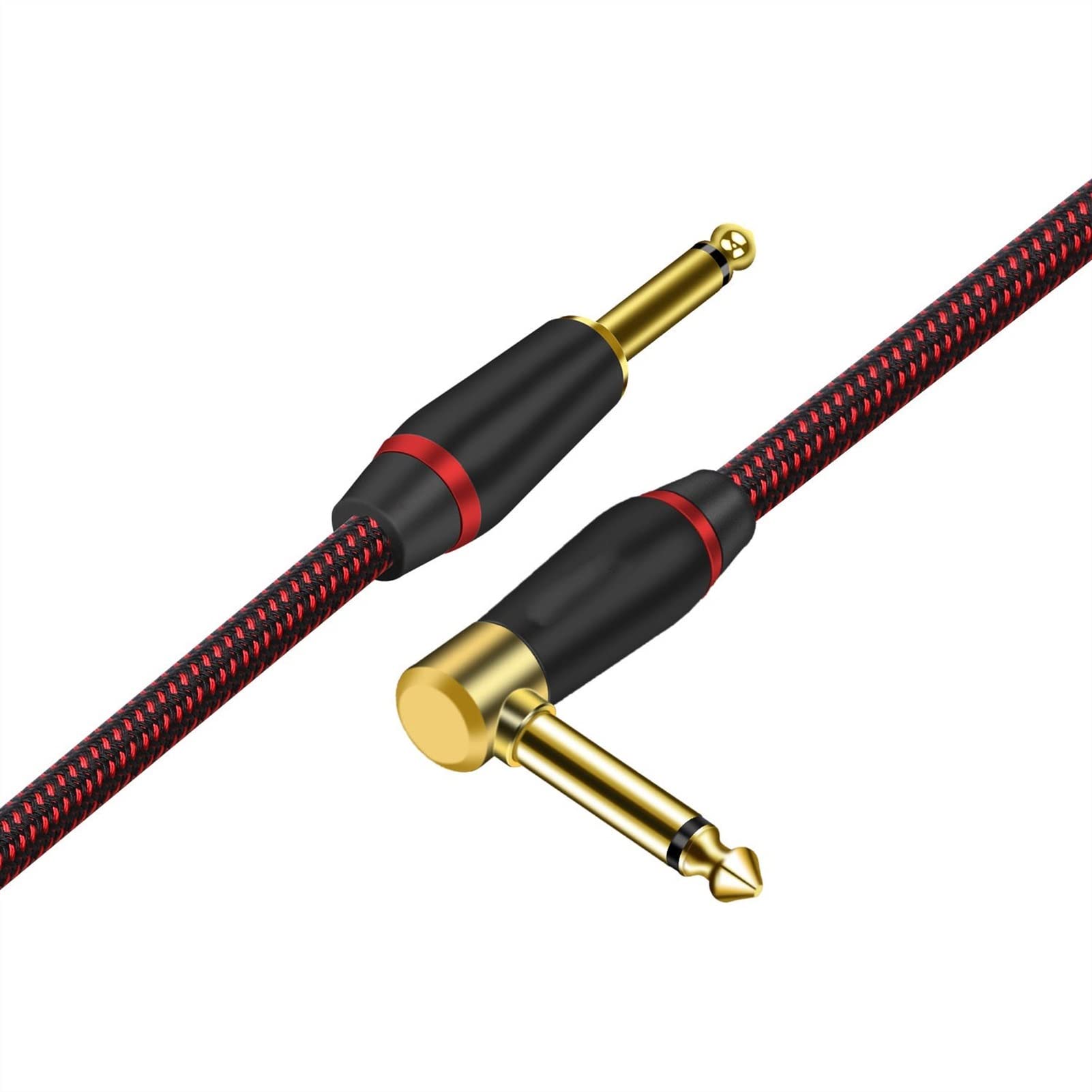 Gitarren instrumentenkabel Mono 6.5mm 1/4 '' Gerade Nach Rechts Abgewinkelter Gitarrenverstärker Für Effektor, Equalizer (Color : 3m)
