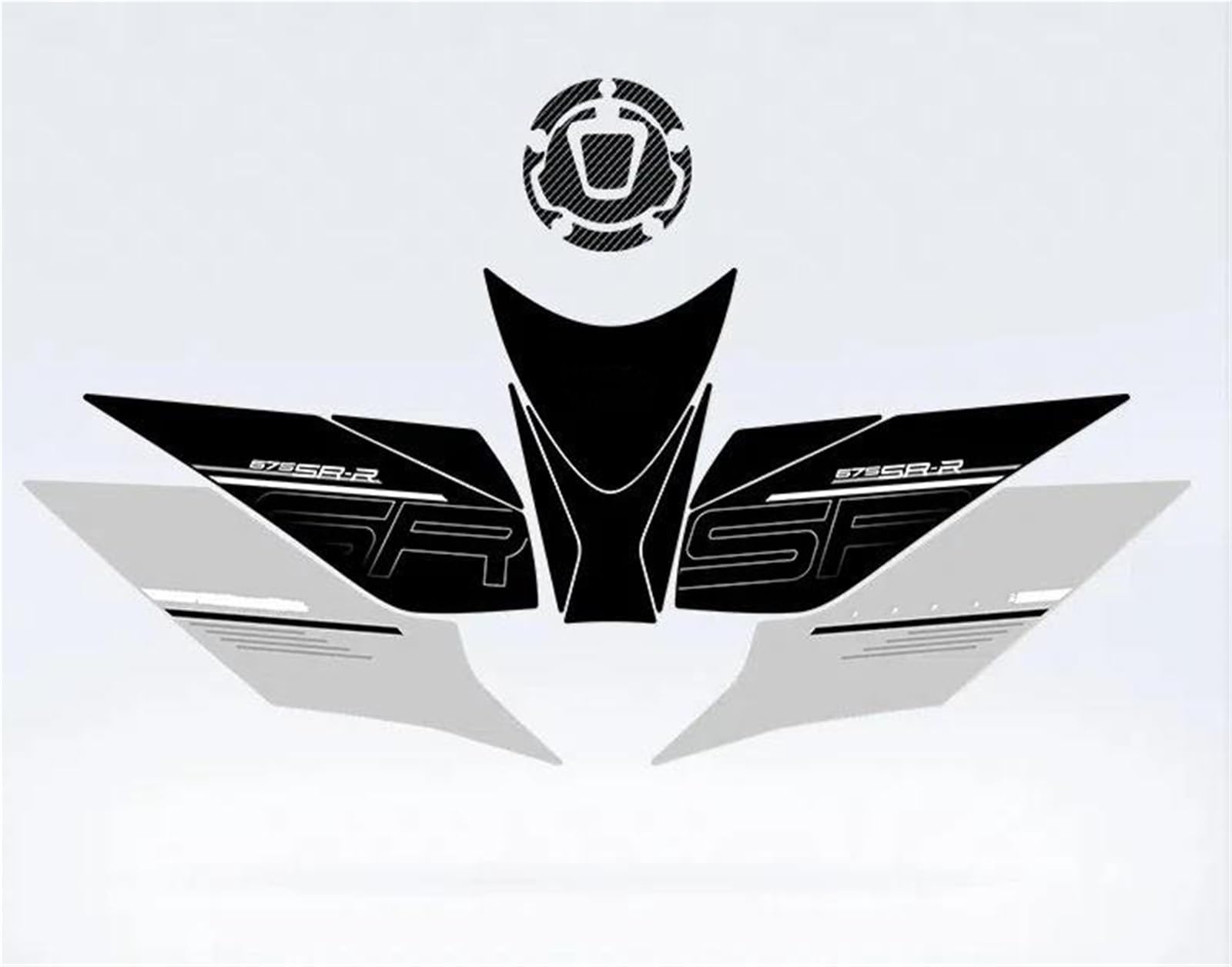for CFMOTO 675SR-R 2024 Motorcycle Fuel Tank Kit Sticker Protector Traction Pad Decals Frosted Fairing Sticker