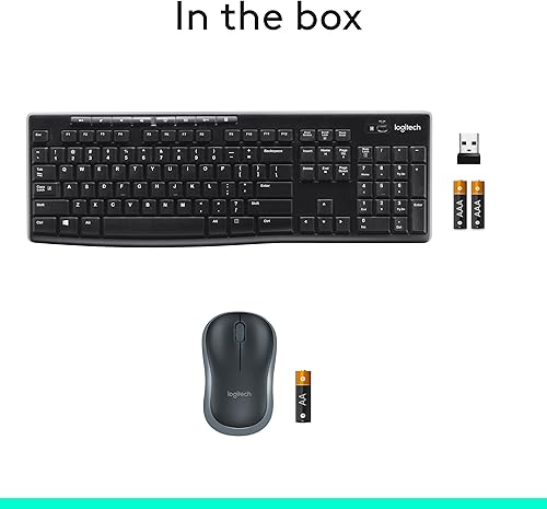 Miniatura 11 de Logitech MK270 - Combo de teclado y mouse inalámbrico para Windows, 2.4 GHz, 8 teclas multimedia, PC, portátil, teclado inalámbrico y mouse compacto