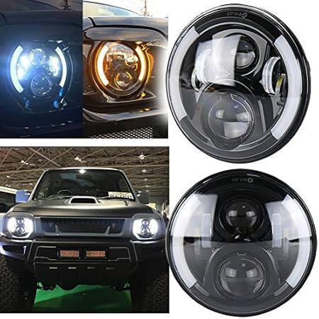 Amazon ７インチ Ledヘッドライト Movotor ラングラー ヘッドライト ウィンカーやdrl機能付き Hi Loビーム ジムニー Ja 11 ラングラー Jk Tj 2個セット ヘッドライト本体 車 バイク