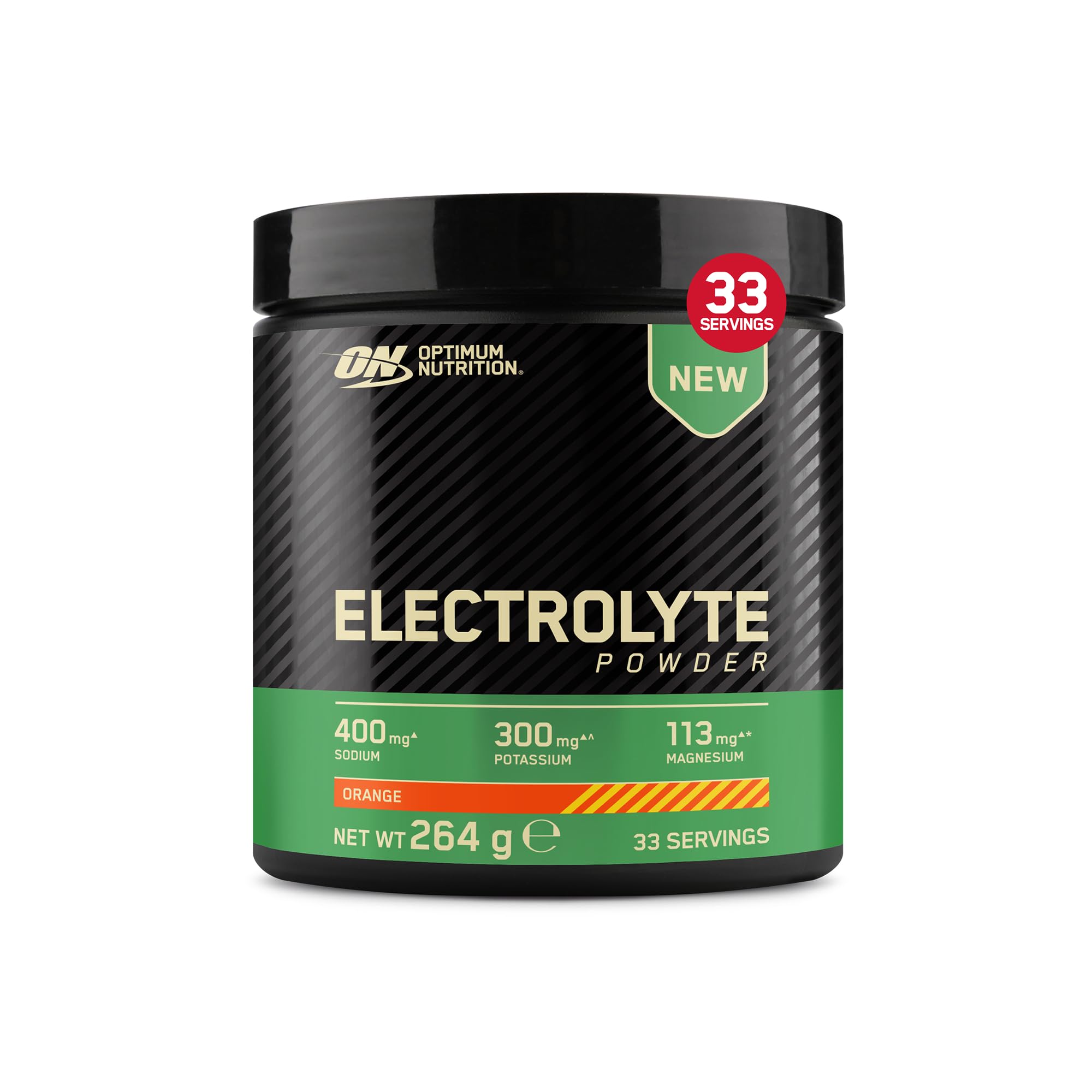 Optimum Nutrition Electrolyte Powder, Orange, Zero Sugar, with Magnesium and Potassium, 264 g, 33 Servings