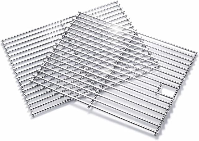 Hisencn 17" x 13 1/5" Cooking Grates for Nexgrill 720-0830H, 720-0830D, 720-0783E, 720-0783C, 720-0888, Stainless Steel Cooking Grid Replacement Parts for Home Depot Nexgrill 4&5-Burner Gas Grill,2pcs