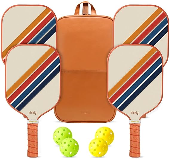 Pickleball Paddles Set of 2/4- USAPA Approved Graphite/Fiberglass Pickleball Racket, 2 Pickleball Rackets, 4 Balls and 1 Portable Carry Bag, Aesthetic Pickle Ball Set for Men Women Beginners
