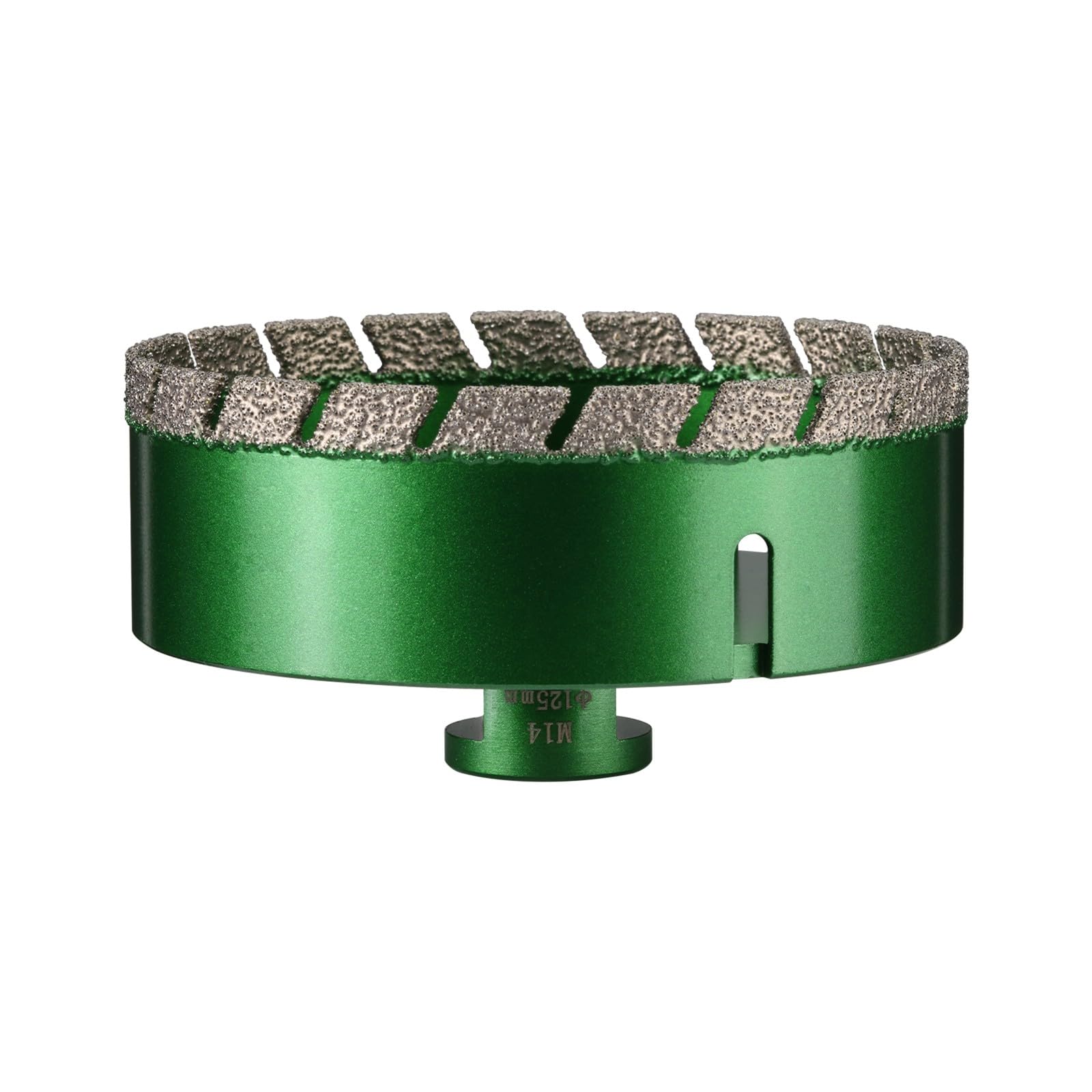 Vearter 125 mm Diamond Core Drill Bit, M14 Thread Connection Masonry Hole Saw, Vacuum Brazed Hollow Hole Cutter for Tile, Marble, Granite, Porcelain, Concrete, Quartz Stone — image 1