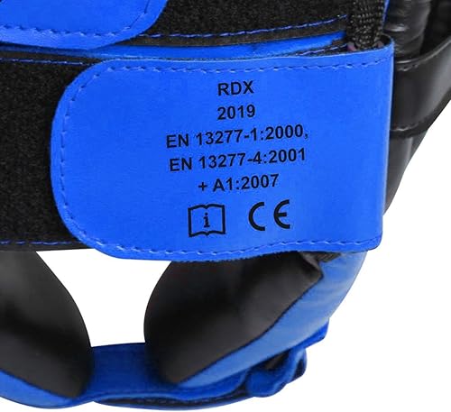 Miniatura 4 de RDX Casco para niños para boxeo entrenamiento de MMA y kickboxing aprobado por SATRA cuero maya junior casco para Sparring Muay Thai y Taekwondo