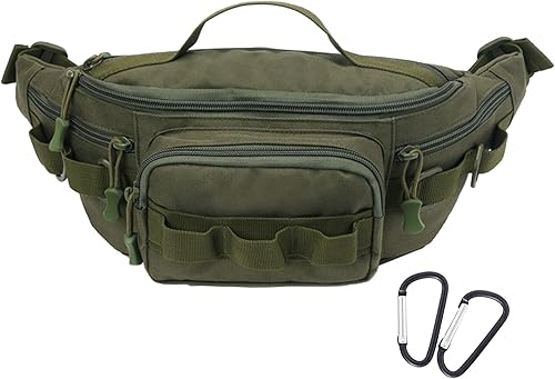 Cangurera táctica, pequeña bolsa de aparejos de pesca, resistente al agua, bolsas de cintura militares portátiles para almacenamiento de pesca al