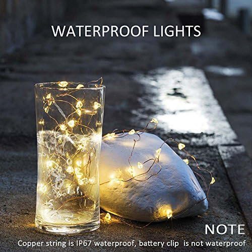 16 Pack 10ft 30 Micro Starry LED String Lights Bulk Waterproof Gold Fairy Lights Battery Operated Indoor Outdoor Mini Firefly Starry Copper Wire for DIY Wedding Party Christmas Halloween Decoration