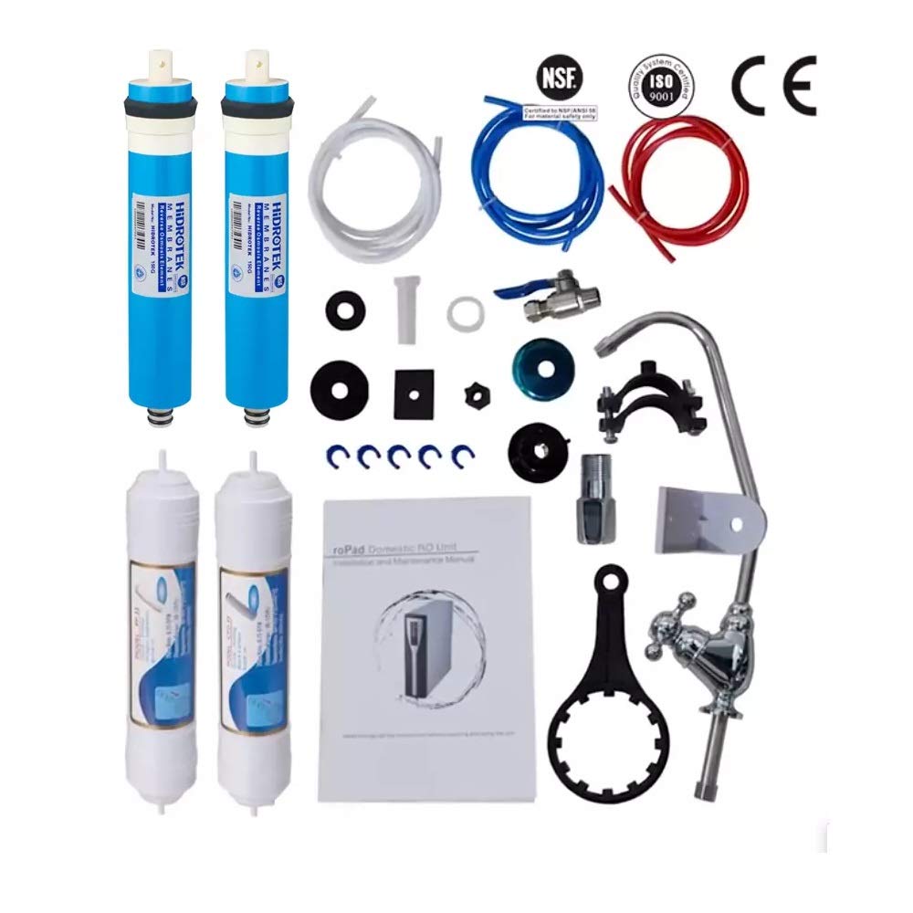 Depuratore acqua osmosi inversa sotto zoccolo con display | Purificatore domestico acqua potabile dal rubinetto di casa