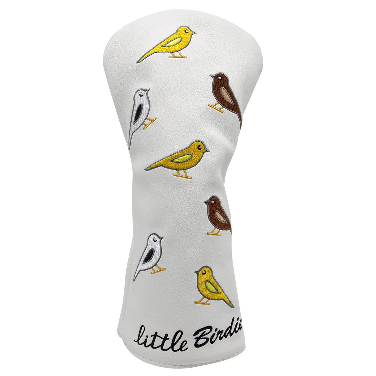 Golf Club Head Covers Birdie Driver Headcovers Fairway Wood Covers Hybrid Cover Elegant Embroidery Premium Leather Golf Mallet Blade Putter Cover