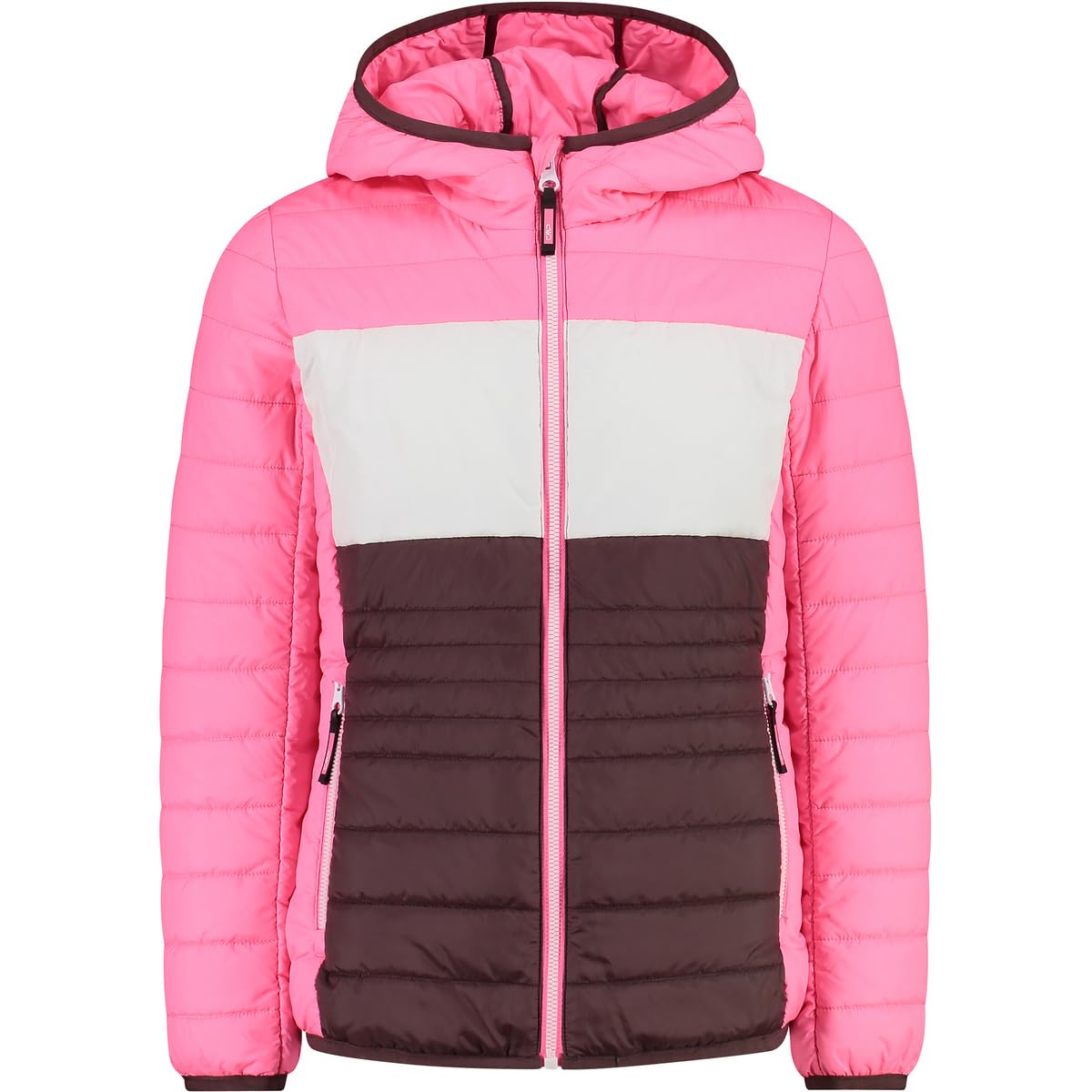 CMP - Children's hooded jacket, Plum-Pink Fluo, 176