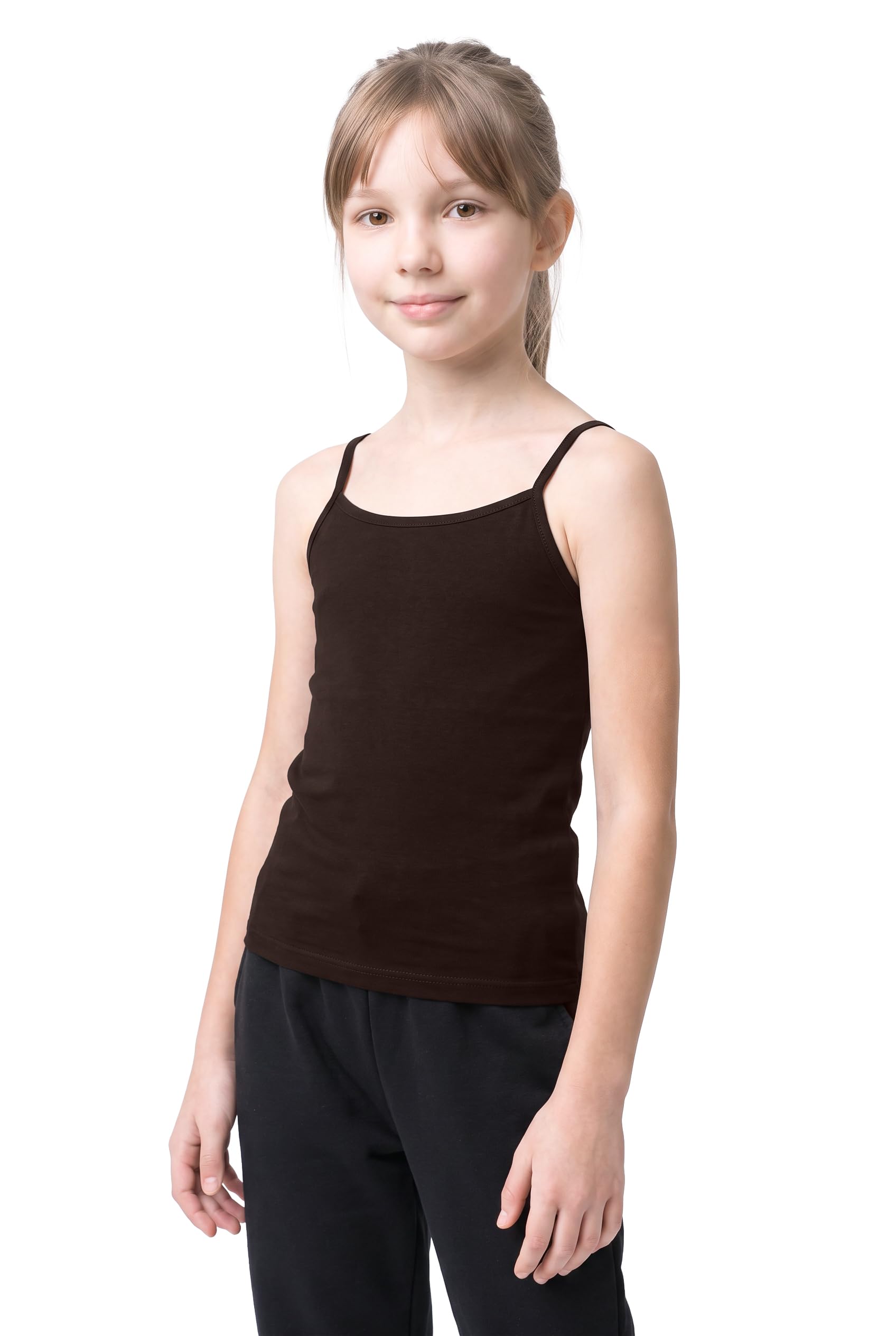 Kurve Girl’s Sleeveless Tank Top – Stretch Undershirts Cami Camisole, UV Protective Fabric, Rated UPF 50+ (Made in USA)