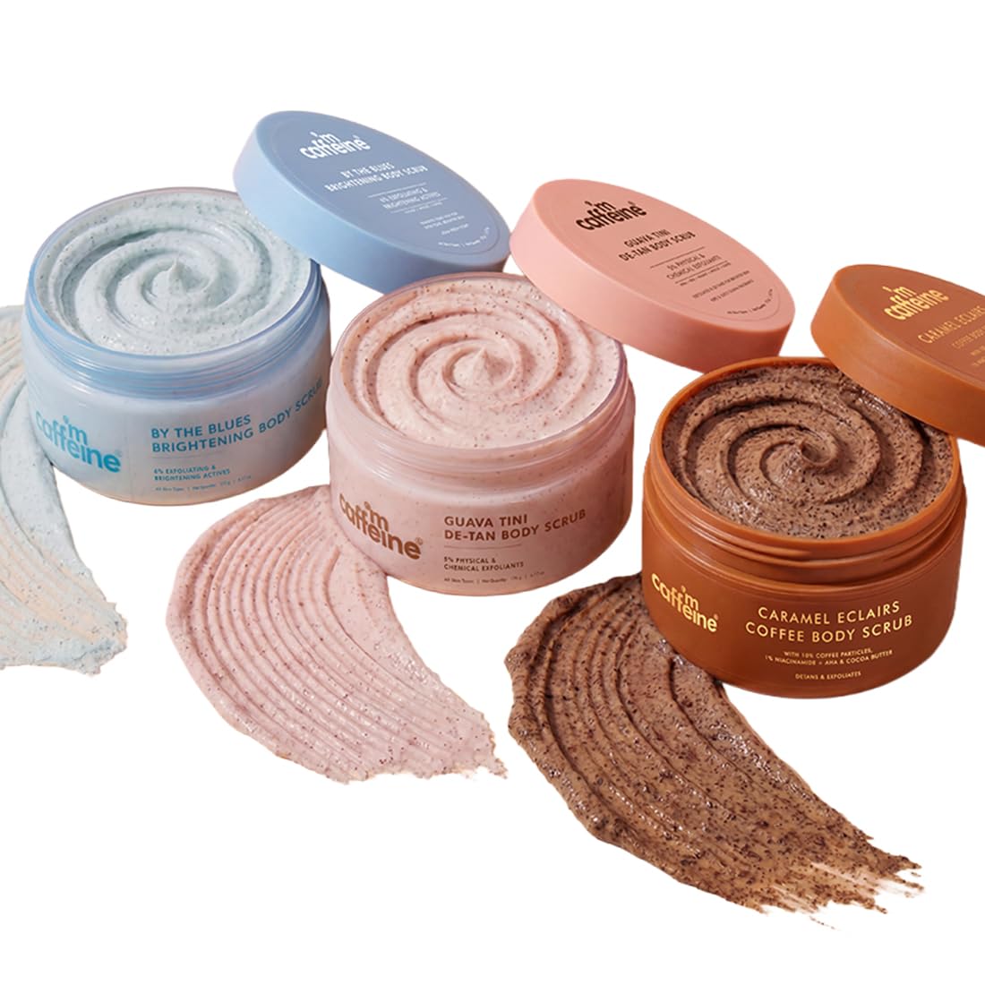 mCaffeine 2-in-1 By The Blues Exfoliating & Brightening Body Scrub (Pack of 3) | 6% Multi-Action Actives with Niacinamide, Walnut & Apricot | Glycerin for Hydration | Aqua-Fresh Fragrance-picture-31