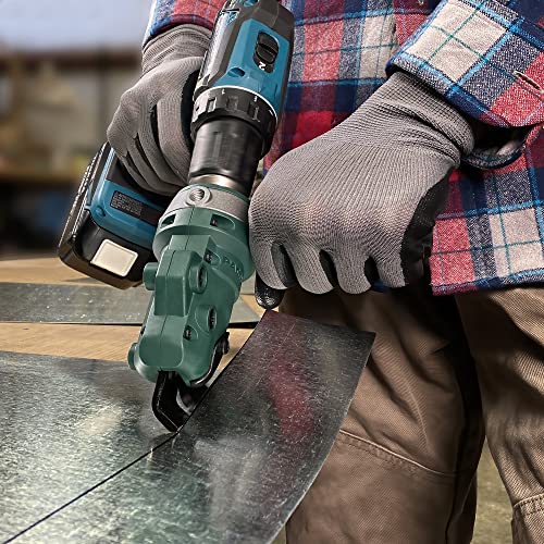 PacTool SS701 Snapper Shear - Sheet Metal Shears - Sheet Metal Cutter Drill Attachment - Cut Up to 18-Gauge Galvanized Steel, Aluminum, and Copper - Sheet Metal Tools - Carpenter Tools and Accessories - Thumbnail 6