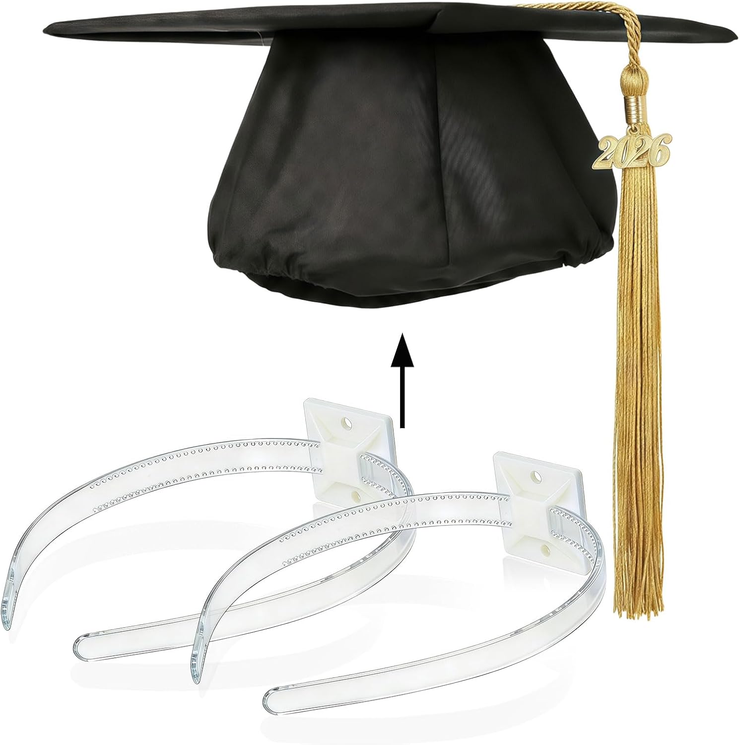 Pvoiue Graduation Cap Headband Insert, Grad Caps Headband Insert