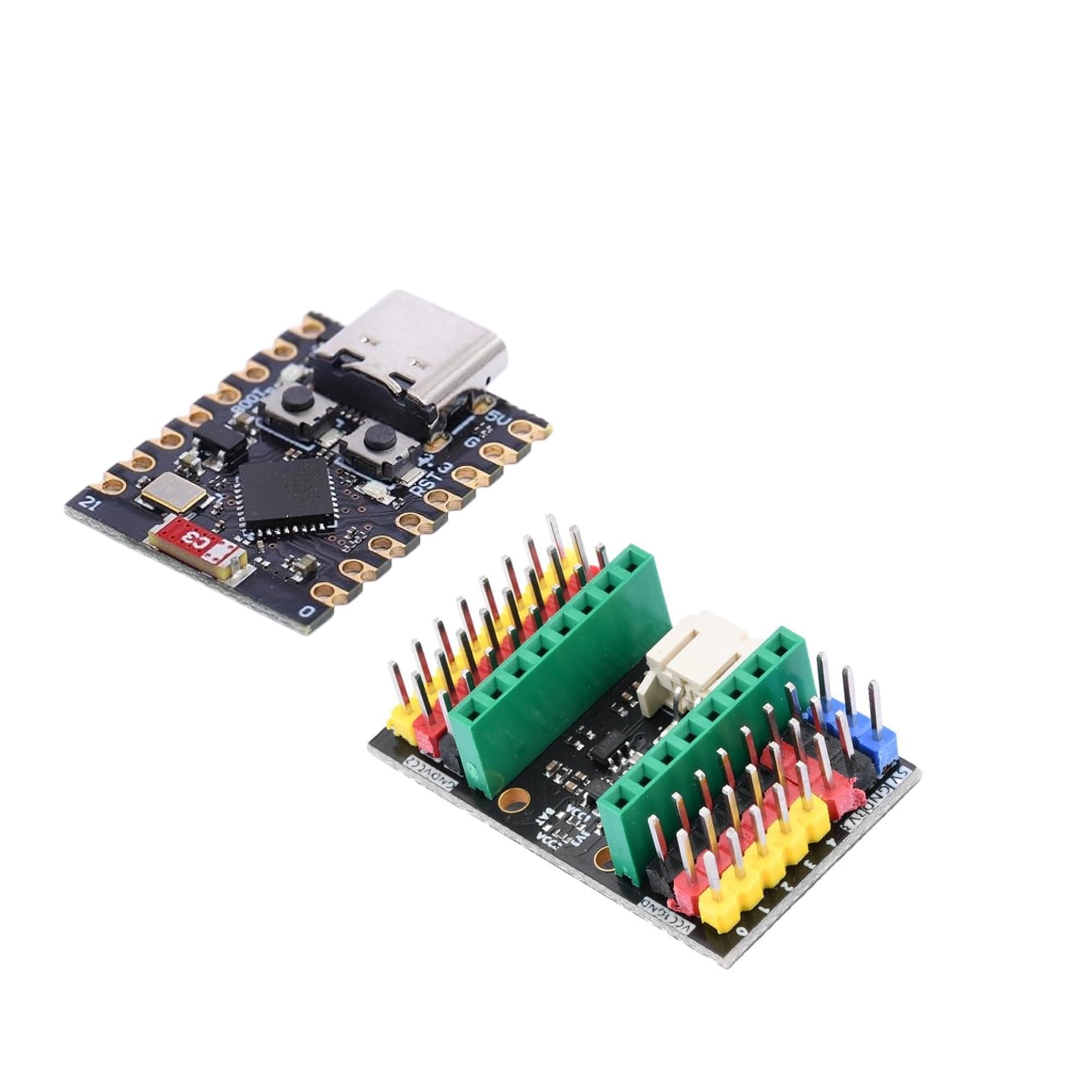 OceanLabz ESP32-C3 Super Mini USB C-Type Development Board | with Expansion Board | Compact WiFi and Bluetooth Board | Ideal for IoT and Embedded Projects (Pre-Loaded with Tested Code)