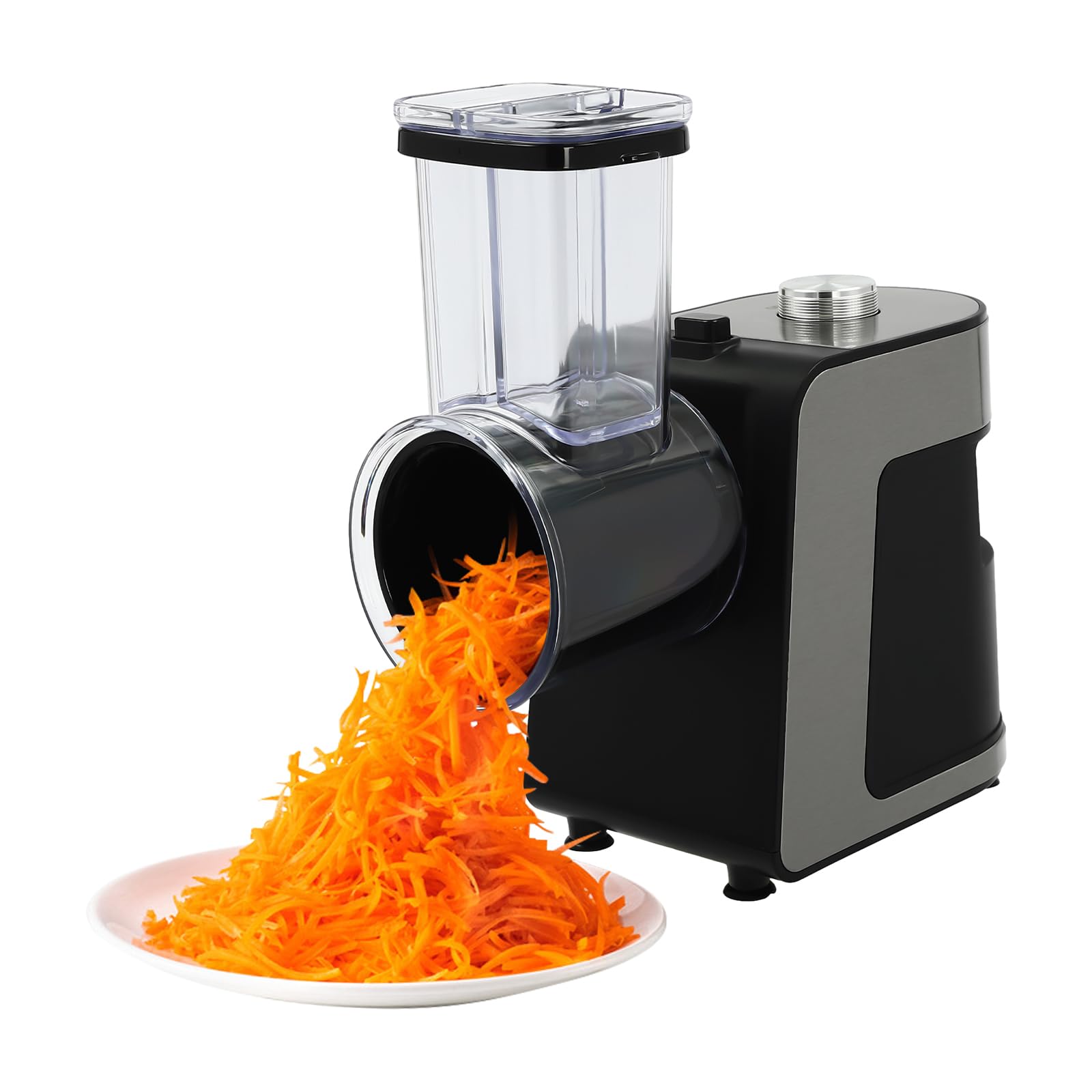 Râpe à Légumes Électrique 1000W, Coupe-légumes Professionnel avec 10 Lames, pour Râper Pommes de Terre, Radis, Concombre, Oignon dans Cuisine, Restaurant