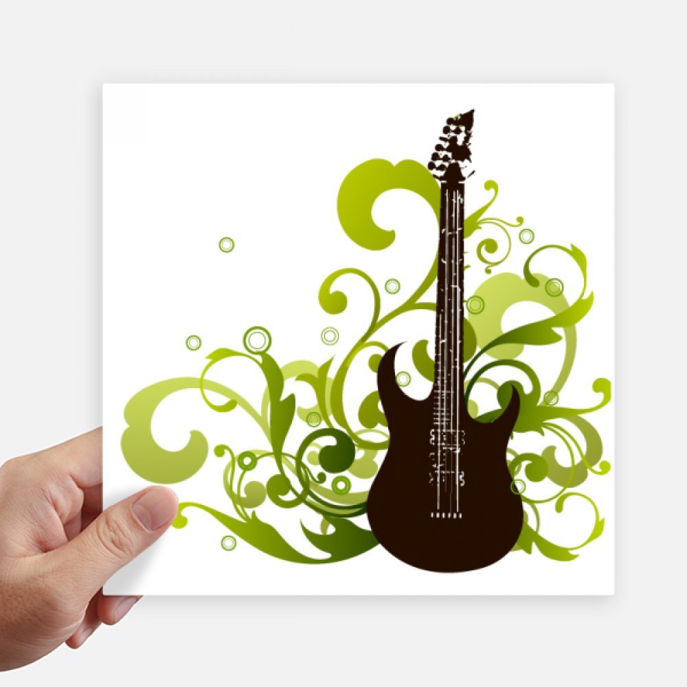 Pegatinas de guitarra verde para personalizar tu maleta y evitar pérdidas pack de 4 unidades