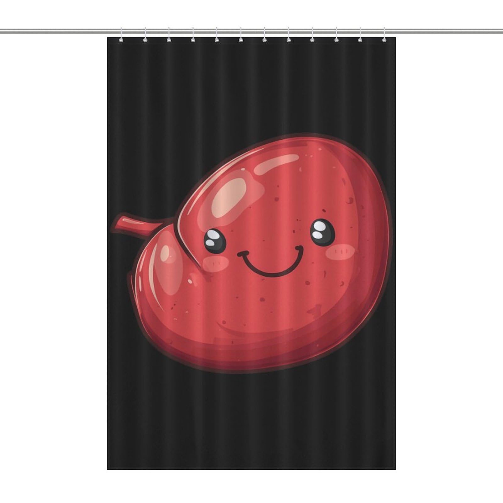 Happy Liver Print Shower Curtain Bath Curtains for Bathroom Fabric Liner with Grommets Hooks 48x72Inch?122x183cm?